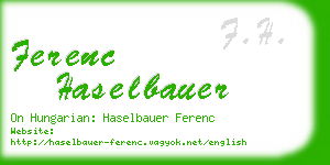 ferenc haselbauer business card